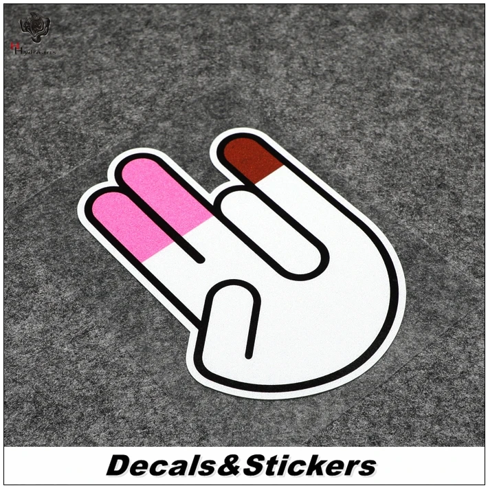 

NO.L346 JDM Hand Gesture 3M Reflective Modified Stickers Waterproof Decals Car Racing Motorcycle Scratches Cover
