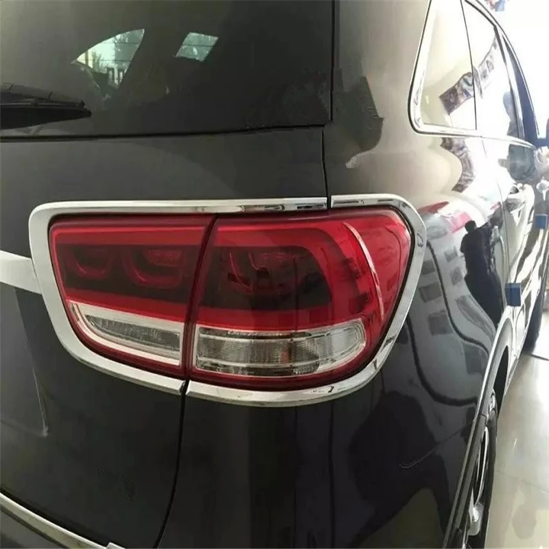 

WELKINRY car auto cover styling For Kia Sorento Prime UM 2015 2016 2017 ABS chrome rear tail lamp light taillamp taillight trim