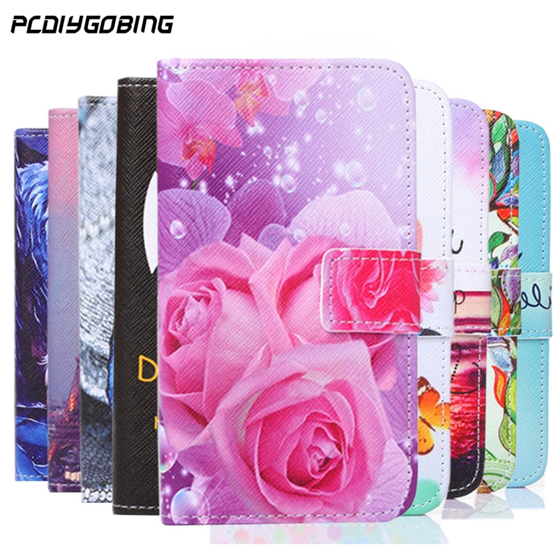 

Luxury Two Side Painting Wallet Phone Cover for Meizu M5s M5c Rose Flower Tower Pattern Flip Leather Case For Meizu M5 M6 Note