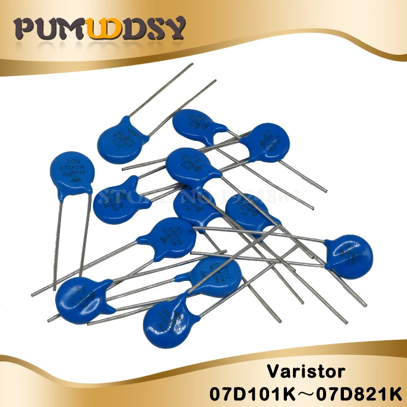 20 шт. Piezoresistor Варистор серии 7D 10D 14D 7D151K 7D220K 10D101K 10D330K 14D471K 14D220K 7D431K 10D621K 10D561K резистор