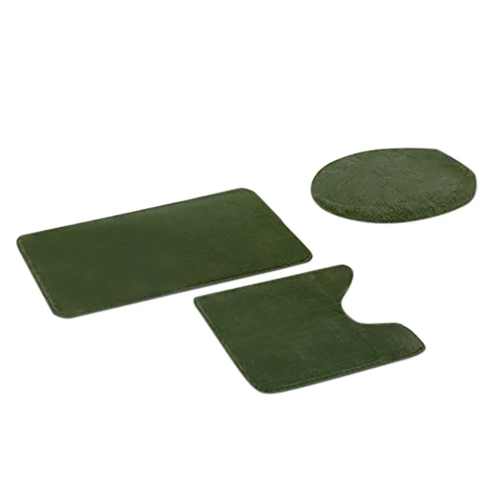 3Pcs/set Bathroom Mat Anti Slip Bath Mat Rugs Kitchen Carpet Doormats Decor Toliet Rug Washable Tapete Banheiro#2F