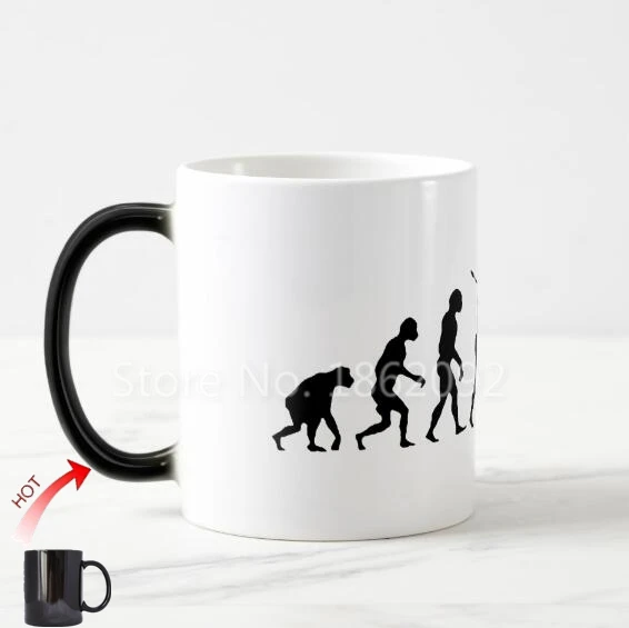 

Novelty Cycling Cyclists Evolution Magic Mug Funny Bicycle Riders Cycle Coffee Beer Mug Tea Cups Creative Cool Bike Gifts 11oz