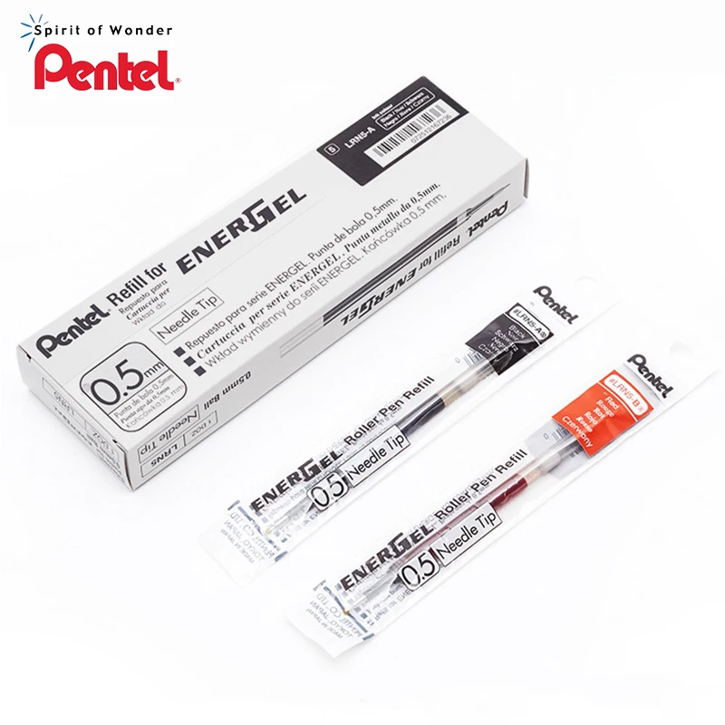 Pentel Energy LRN5 игольчатая гелевая ручка повторная заливка-0,5 мм/0,4 мм черный/синий/красный для Pentel BLN-75