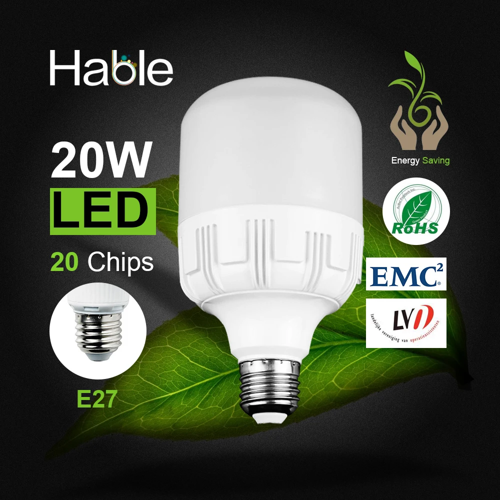 20W E27 B22 Energy Saving voal LED Bulb Light Lamp Dimmable Warm/Cool