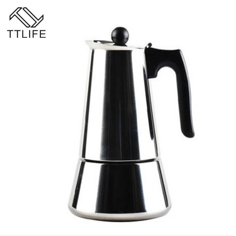 TTLIFE Stainless Steel Moka Coffee Maker Espresso Latte Stovetop Filter Coffee Pot Mocha Coffee ...