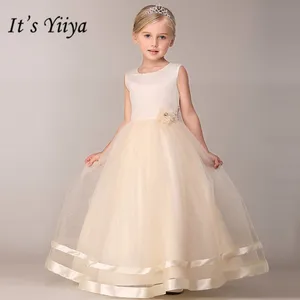 Женское платье до пола It's YiiYa, белое Пышное Платье без рукавов, с круглым вырезом, в цветочек, 8 цветов, B815