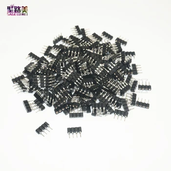 

100pcs/200pcs/500pcs/1000pcs 4pin RGB connector 4 pin needle male to female type double 4pin DIY connect for 5050 RGB led strip
