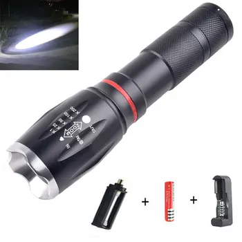 

Powerful Hunting Laser Pointer 800 Lumens LED Rechargeable Flashlight torch By 18650 Battery for Camping Riding Led Flash light