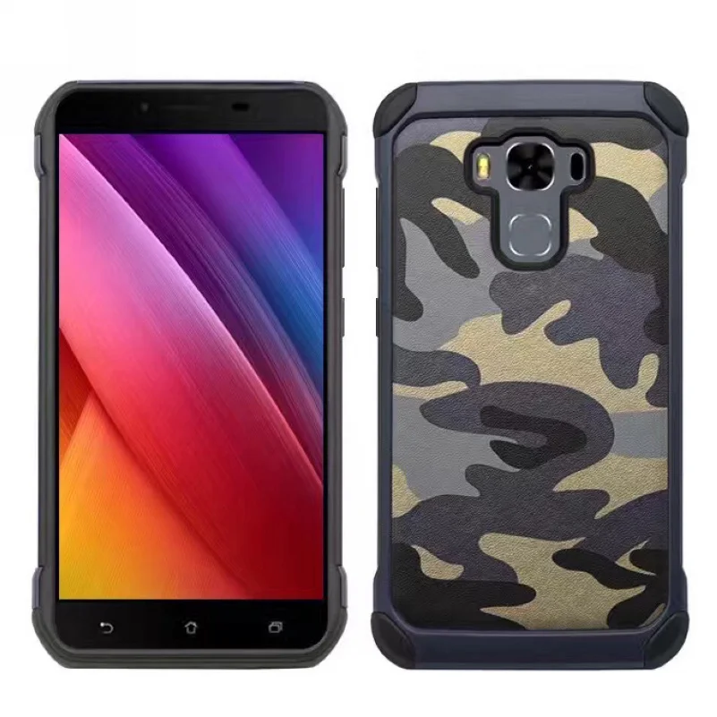 

For Asus Zenfone 3 Laser ZC551KL 5.5inch Hybrid Armor Plastic + TPU 2 in 1 Army Camo Camouflage Rear Cover Case