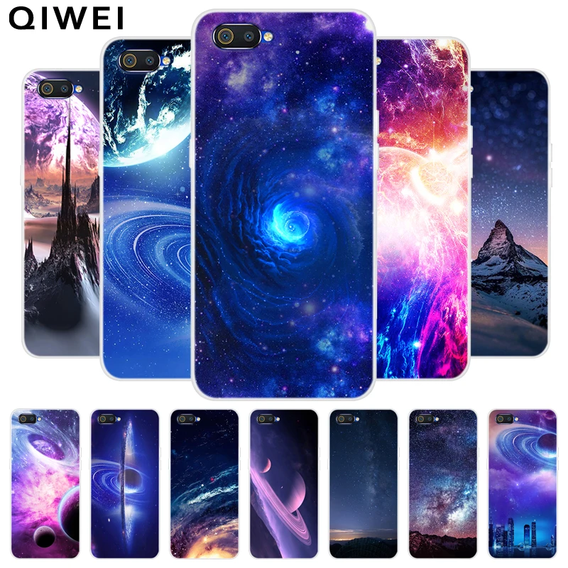 

For OPPO Realme C2 Case Cool Space Sky Printed Soft TPU Phone Case For OPPO Realme C2 RealmeC2 C 2 Silicone Back Cover Cases