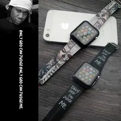 Из натуральной кожи для Apple Watch Series 4 картины Стиль часы ремешок для Apple Watch Series 1 2 3 ремешок ремешки 38 мм 42 мм