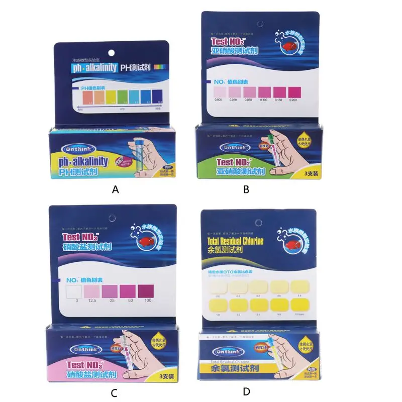 

Aquarium Fish Tank PH NO2 NO3 Chlorine Water Quality Test Nitrite Test Solution
