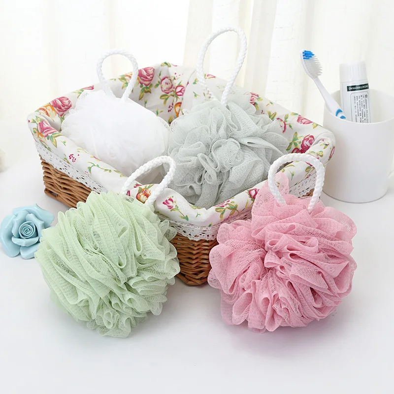 

A2557 Plain bathing Ball bath scrub towel children Multi foam Adult bath flower