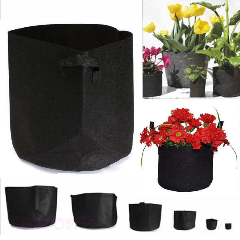 Buy 1PC Fabric Plant Grow Bag Round Shape Black Plant