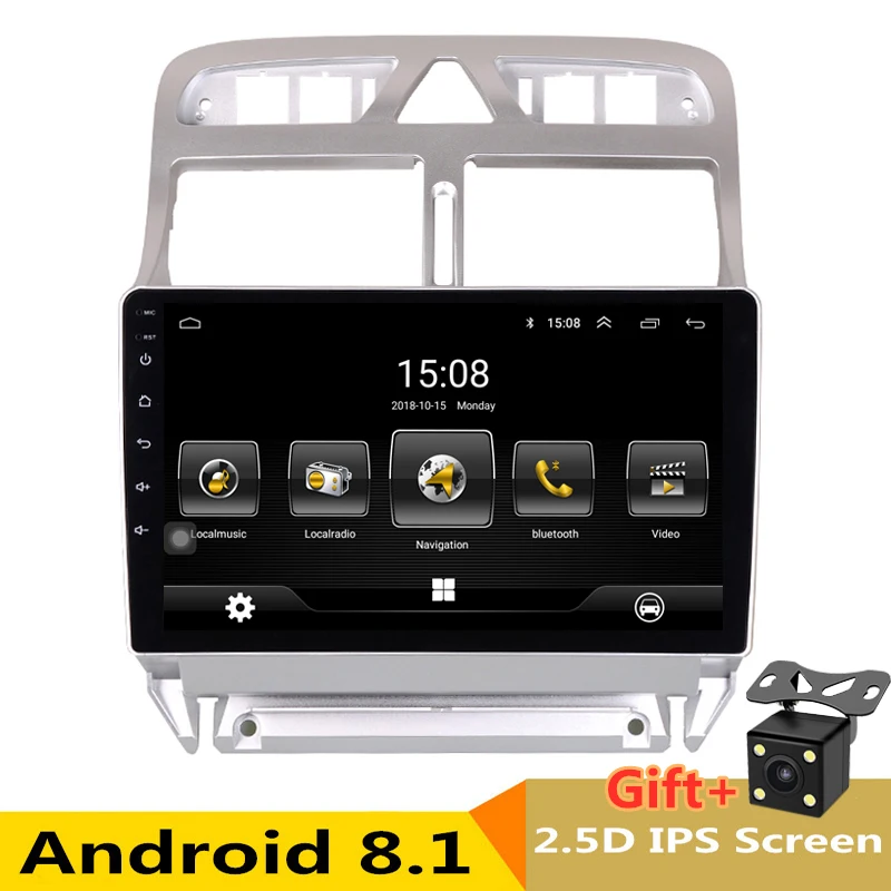 

Android 8.1 2.5D IPS Screen Car DVD Video Player GPS Navigation Multimedia For peugeot 307 Radio 2004 2005 2006-2010 2011 2013