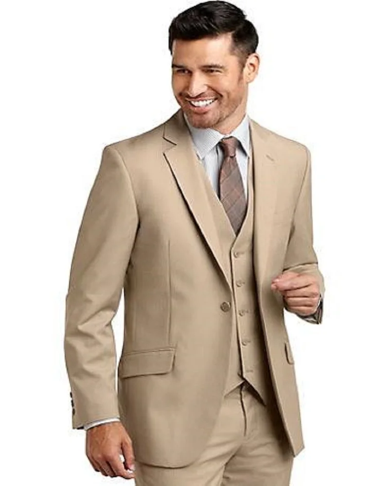 mens khaki vest and pants Pi Pants