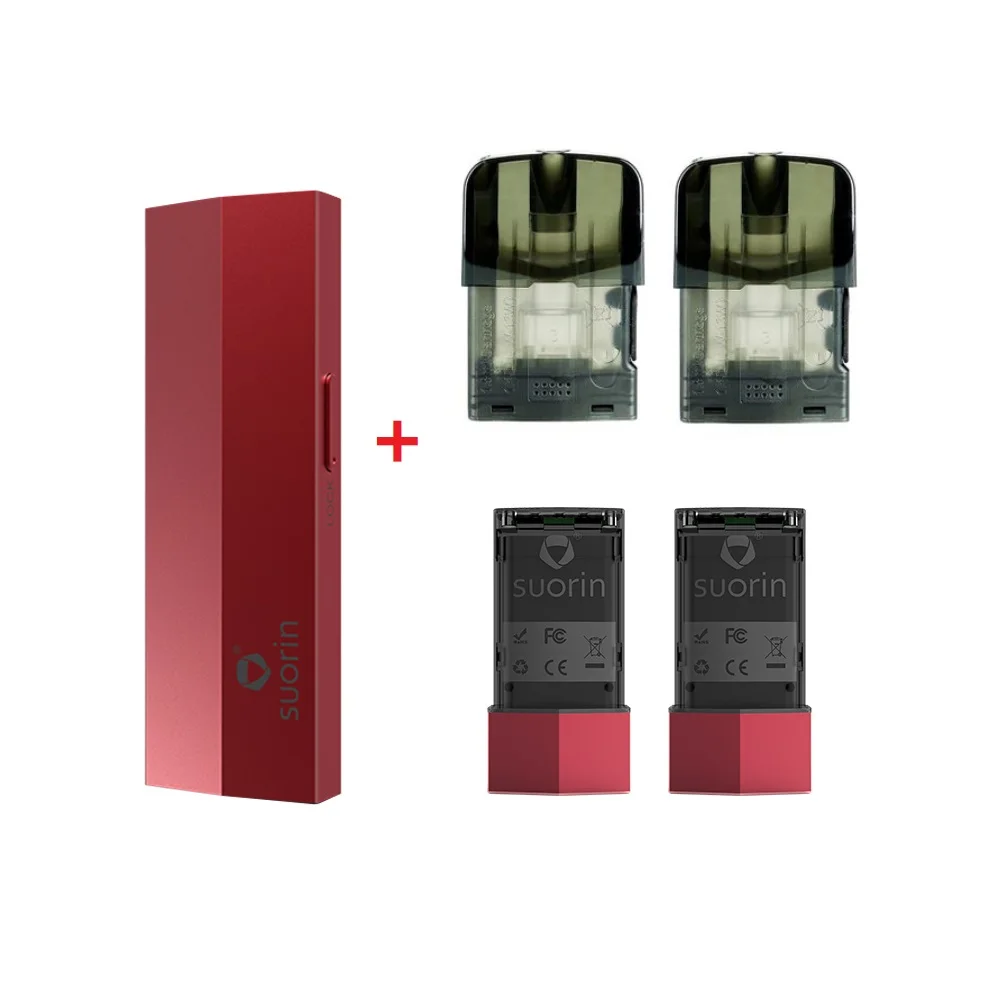 Красный Набор Suorin Edge Pod Vape с аккумулятором 2 шт 230 мАч и системой Suorin Edge Pod 2 шт электронная сигарета против Suorin Air/Drag Nano - Цвет: Красный