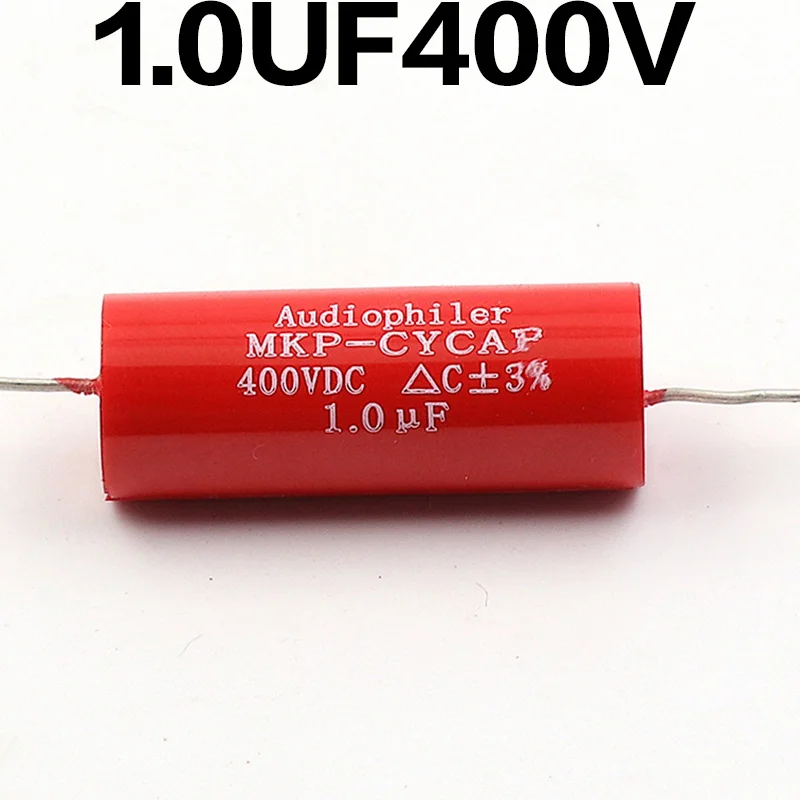 PAPRI 10 шт. Audiophiler Осевая MKP Аудио Класс конденсатор с алюминиевой крышкой, 0,47-25 мкФ 400VDC для HIFI DIY частоты постоянной ёмкости, универсальный конденсатор гитарный усилитель - Цвет: 1.0UF-400V