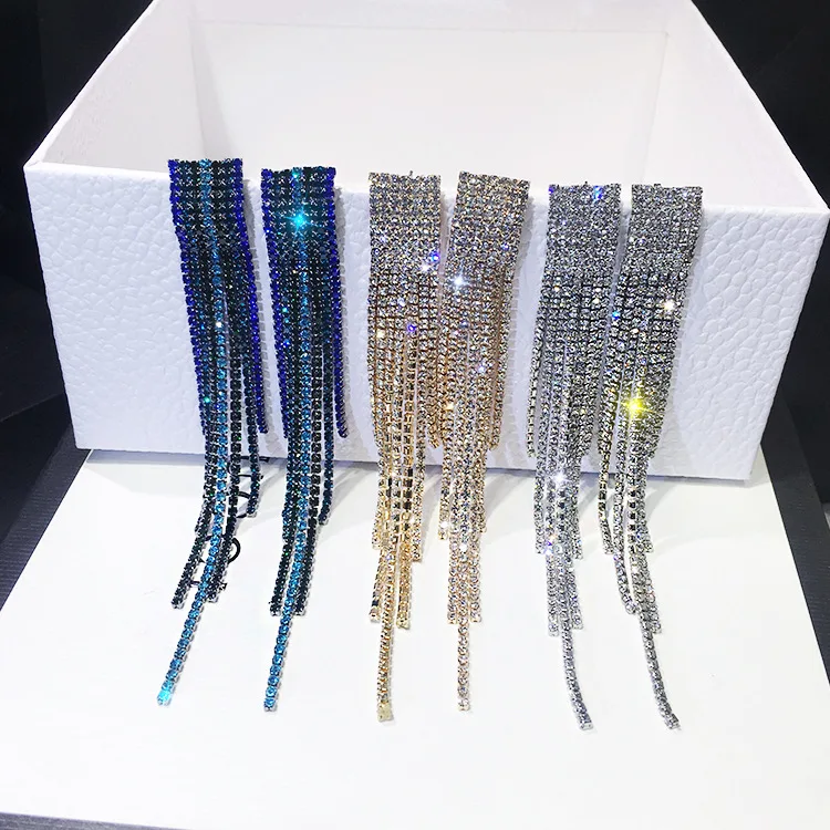 

2019 New Fashion jewelry tassel earrings female crystal from Swarovskis jewelry hypoallergenic earrings environmental protection