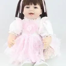 Новое поступление 55 см силиконовая кукла Reborn Baby 22 'Принцесса Девочка Кукла Reborn Младенческая одежда модель