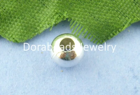 Doreen Box hot 300 шт. гладкие шарики серебряного цвета диаметр 5 мм. (B00871)|spacer beads|beads 5mmbeads