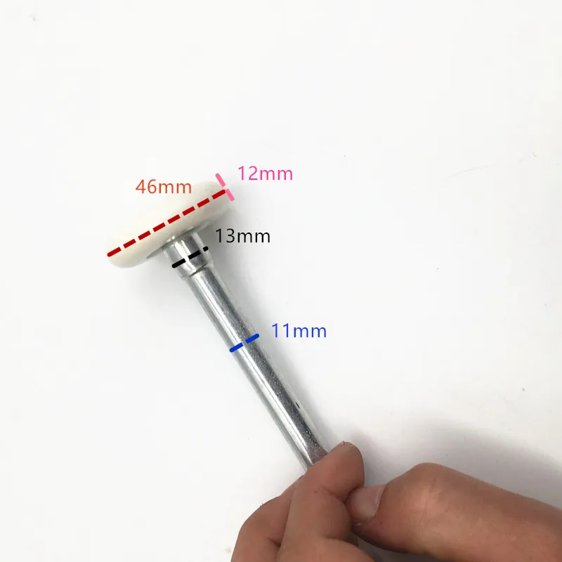 Электрические гаражные двери колеса 46 мм Диаметр маленькие белые колеса роликовые нейлоновые роликовые дорожки колеса 12 см длина