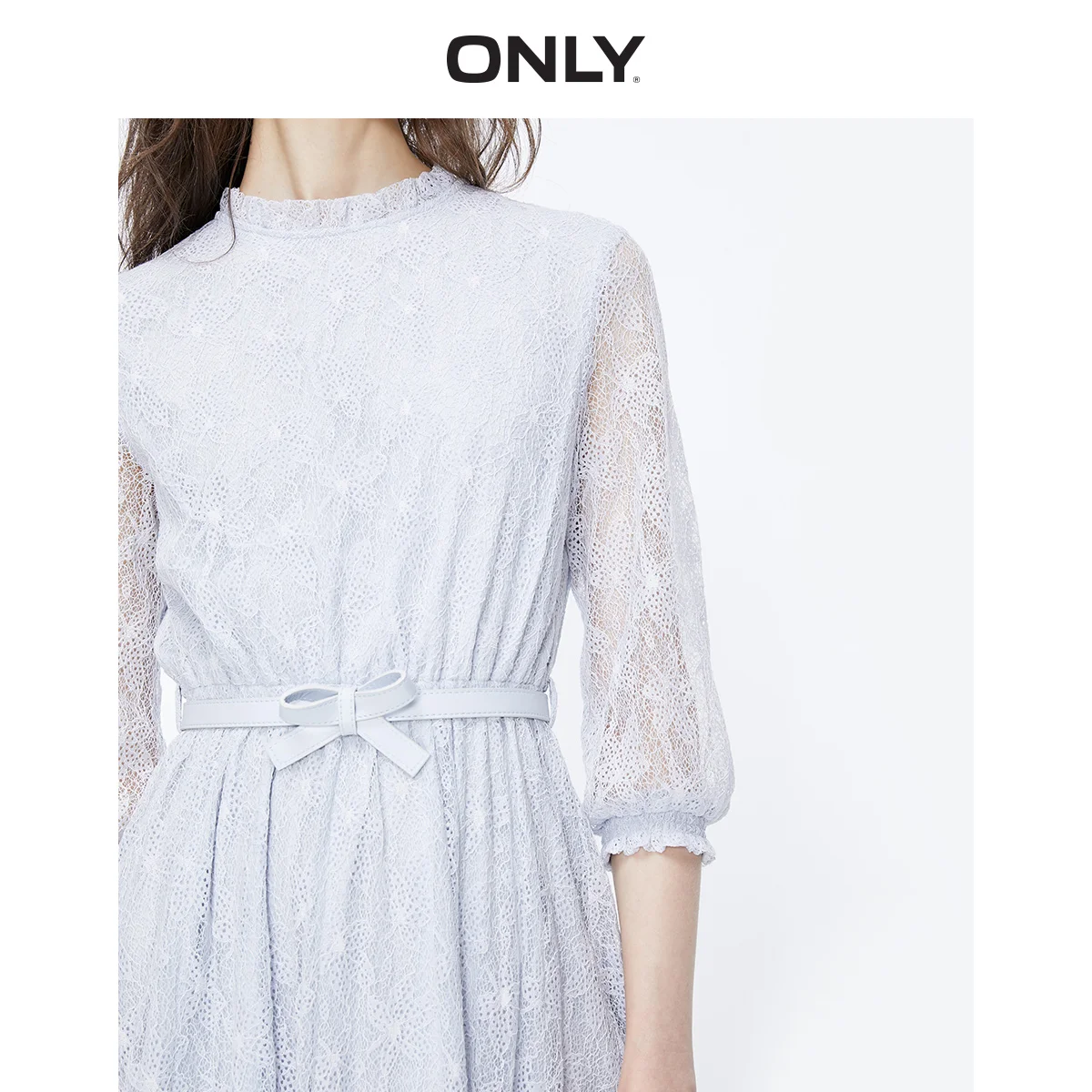Платье с кружевной отделкой и поясом ONLY Gauzy Cinched | 119307528|Платья|