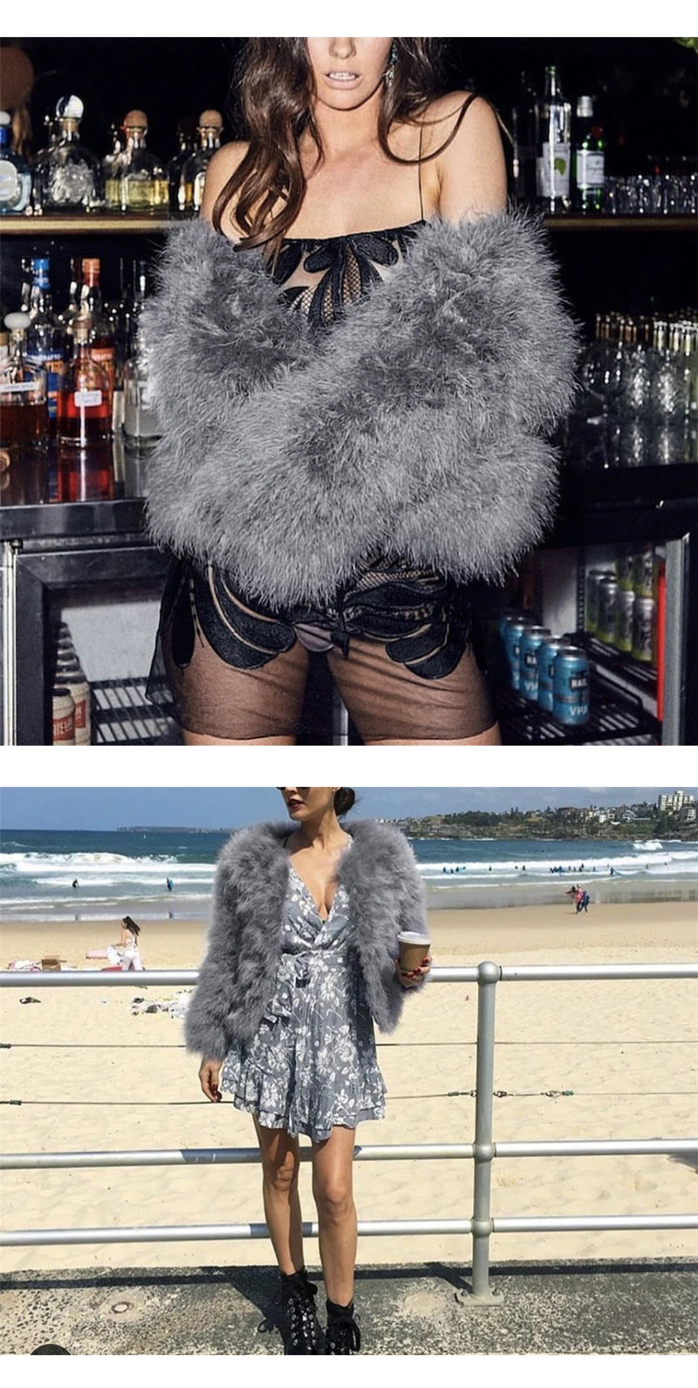 Fashionable and recreational coat female autumn winter new fund of imitation fur ostrich hair is short paragraph coat (2)