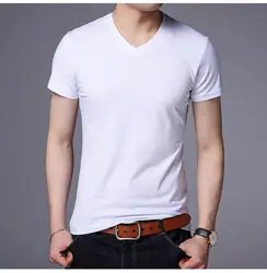 Мужская футболка с коротким рукавом Новая повседневная мужская футболка с круглым вырезом сплошной цвет Мужская футболка с коротким