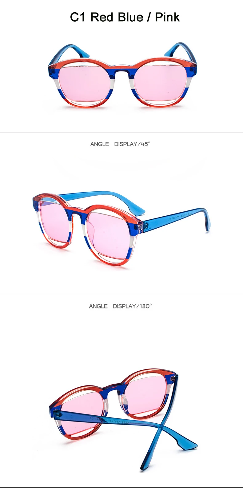 C1 RED BLUE PINK