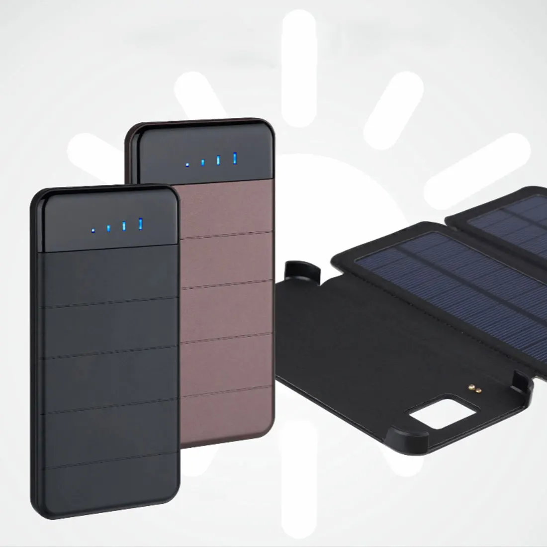 

New Solar Panel Sun power Battery Power Bank 10000mAh Universal Portable Mobile Phone Power Charger Can Remove External Battery