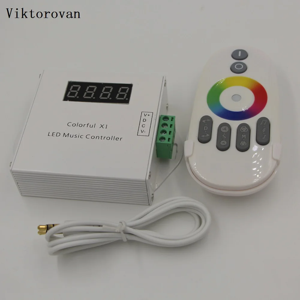 

Music RF LED Strip remote controller DC 5V - 24V RGB wireless LED Controller RF Music Audio control for 5050 3528 5630 led strip