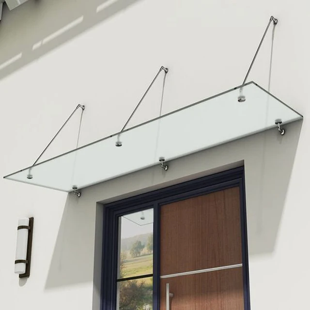Kinmade Modern Two Rods Three Rods Laminated Tempered Glass Door Canopy Porch Awning Brackets Stainless Steel Kinmade Modern Two Rods Three Rods Laminated Tempered Glass Door Canopy Porch Awning Brackets Stainless Steel