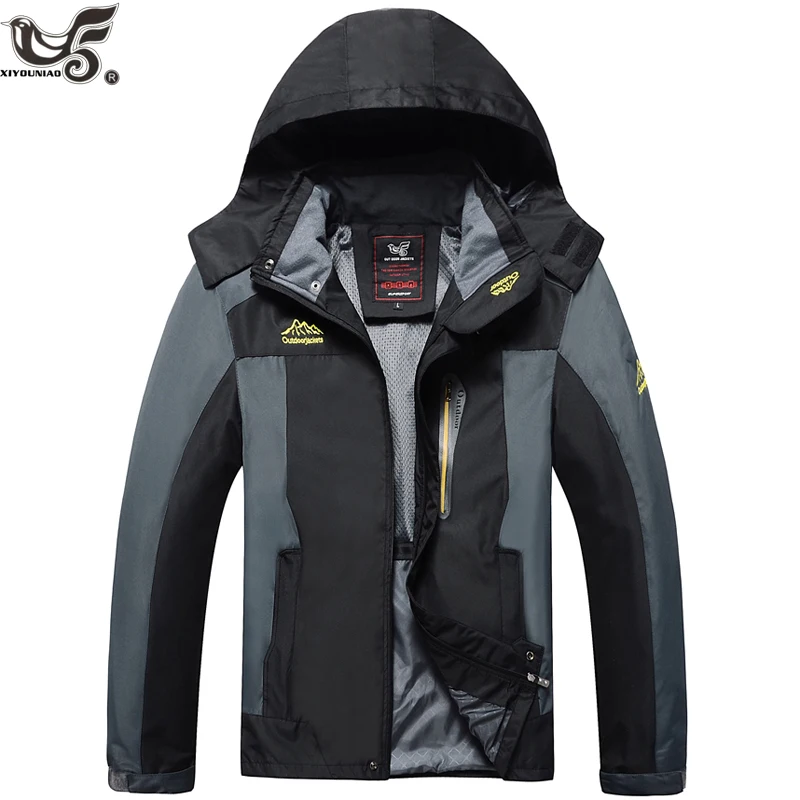 

XIYOUNIAO plus size 7XL 8XL Spring Autumn Men Softshell Jackets Male Outwear Waterproof Windproof Tourism Mountain Jacket