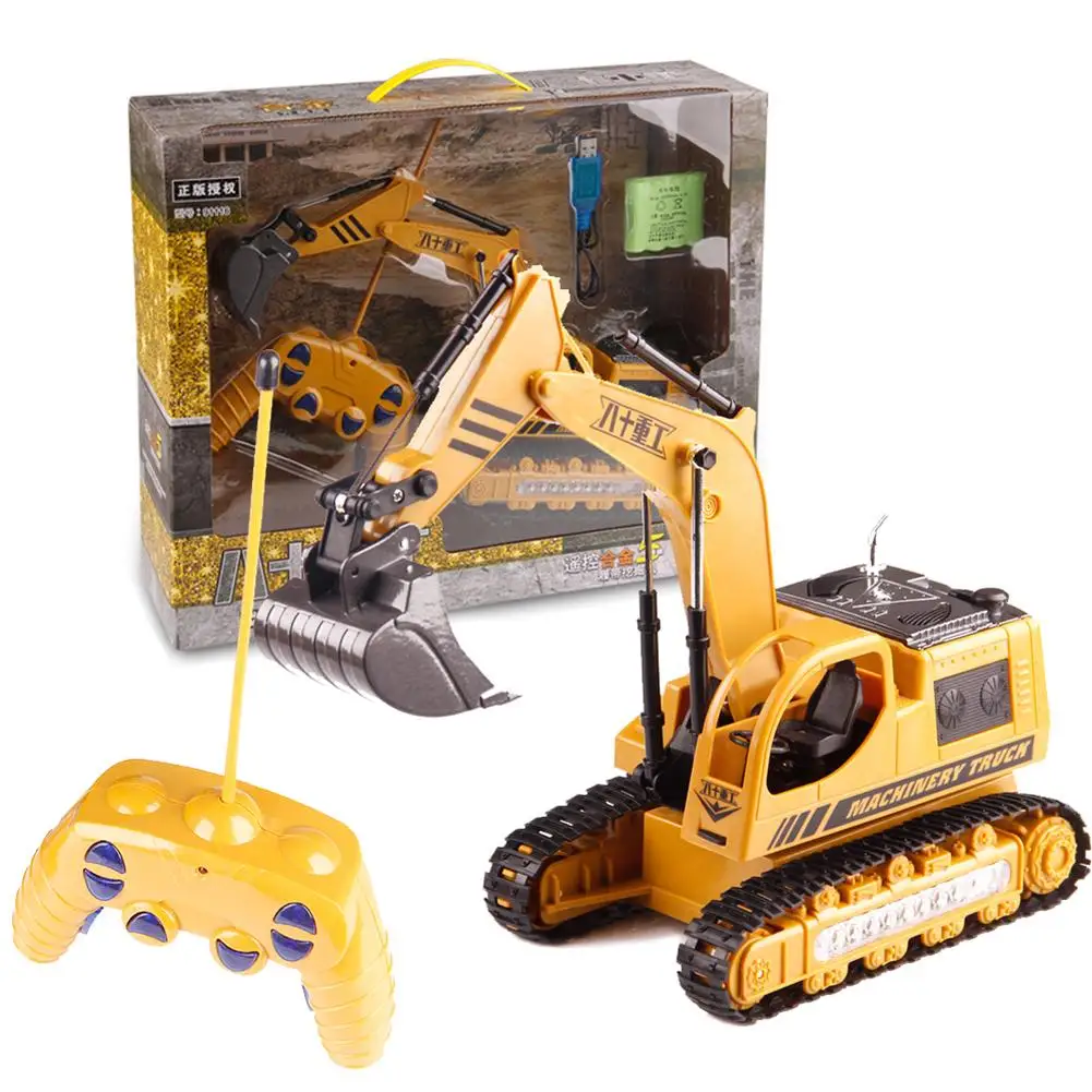 Remote Control 5CH RC Excavator Toy Truck Remote Control 5CH RC Excavator Toy Truck Digger Lights Construction With Lights 