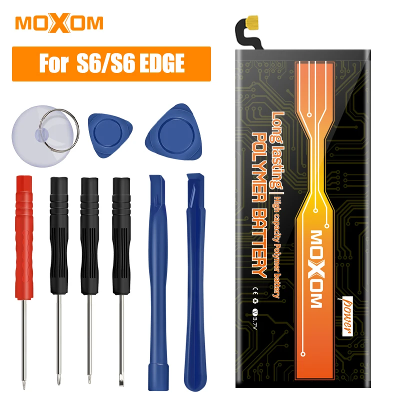 

2019 MOXOM Battery For Samsung Galaxy S6 Battery S6 edge Battery SM-G920 G920i G920A Replacement Lithium Polymer Battery