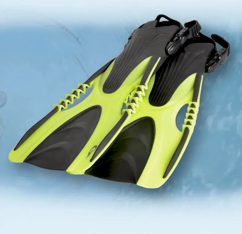 Новый Регулируемая противоскользящие ластах взрослых подводное плавание ноги ласты купальный костюм с открытой пяткой ASOS ласты для