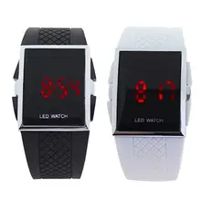 reloj hombre Unisex Fashion LED Digital Display Square Case Cool Sports Casual Wrist Watch relogio masculino sport watch shifenmei 1091 casual zinc alloy case pu band digital led wrist watch yellow silver