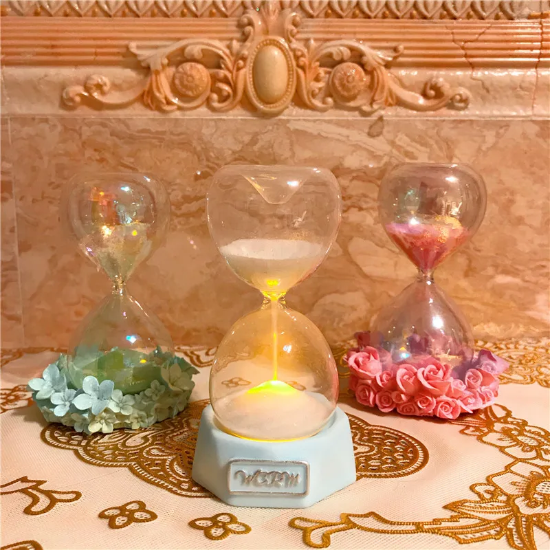 

Originality Hydrangea Hyun Light Time Hourglass Home Furnishing Ornaments Student Gift