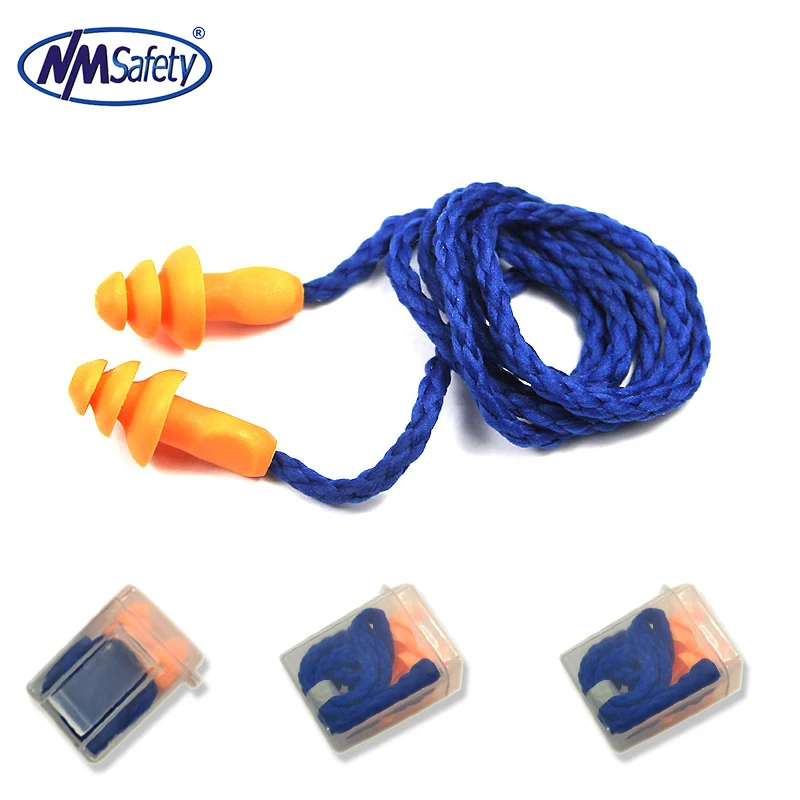 Buy NMSAFETY 2 Pairs Soft Silicone Corded Ear Plugs