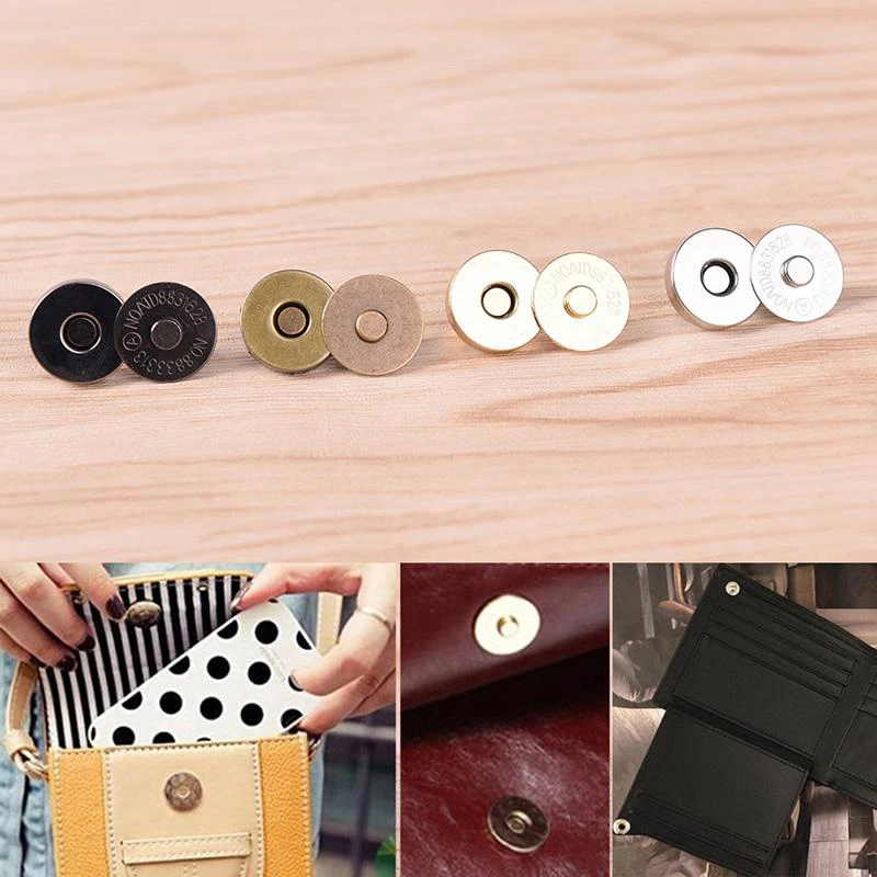 10pcs Metal Strong Magnetic snap fasteners Clasps Buttons For Handbag purse wallet Bags Parts Accessories DIY Fixing Press Studs | Дом и сад