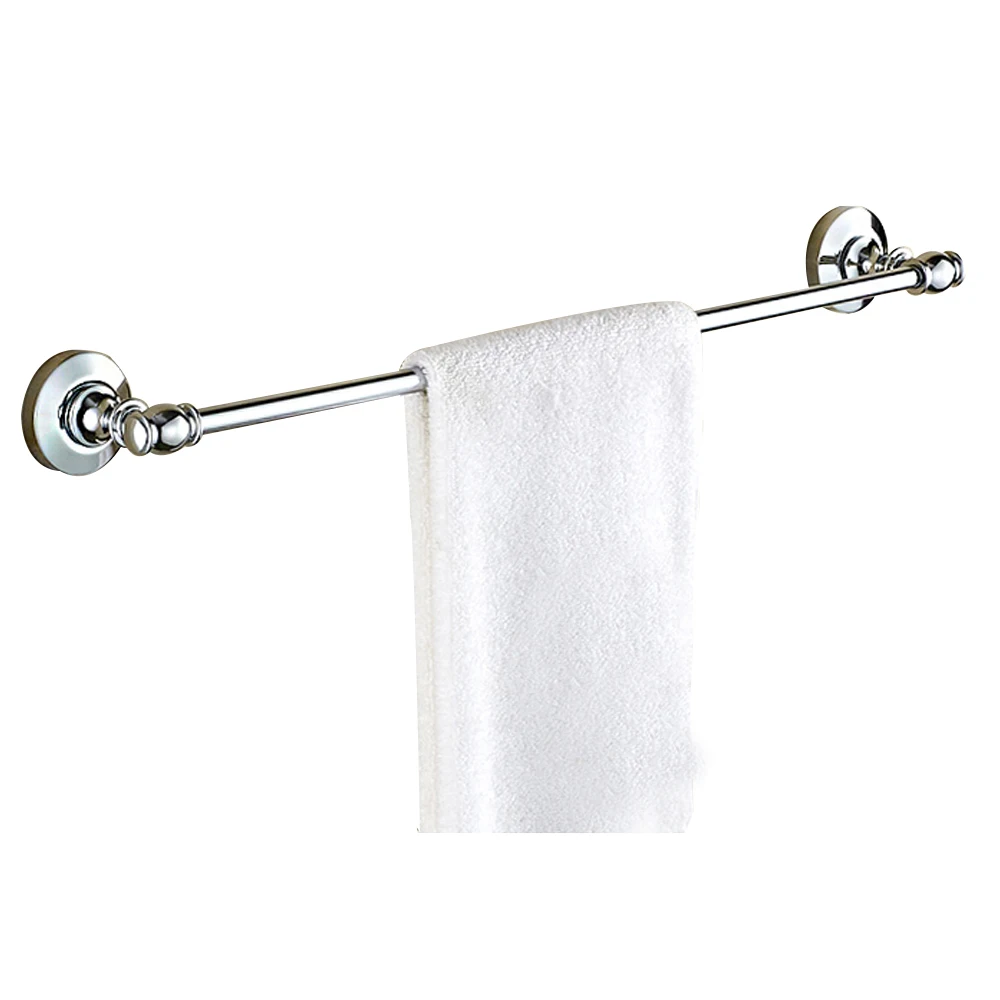 Silver Towel Rack European Antique Brass Wall Hanging 60 cm Single