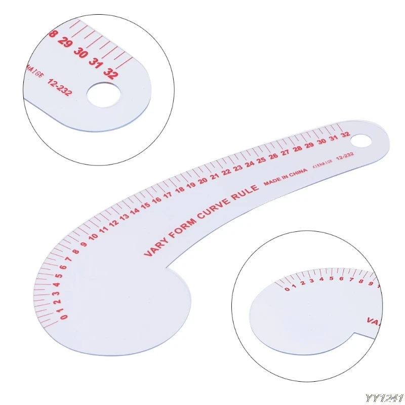 Швейная линейка форма запятой французский кривой пластиковый портной рисунок ремесло инструмент DIY Y110-Dropshipping