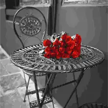 PAINTBOY красная роза настенные картины в рамке картина по номерам ручная работа Холст Картина маслом домашний декор для гостиной