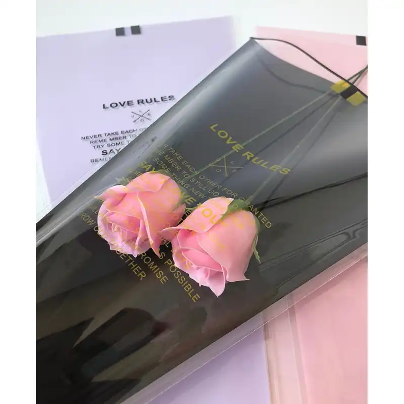sac transparent rose