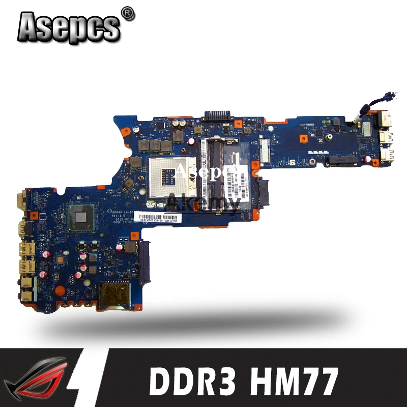 Novo материнская плата для ноутбука Toshiba Satellite P850 P855 K000135160 QFKAA LA-8392P PLACA PRINCIPAL DDR3 HM77 UMA |