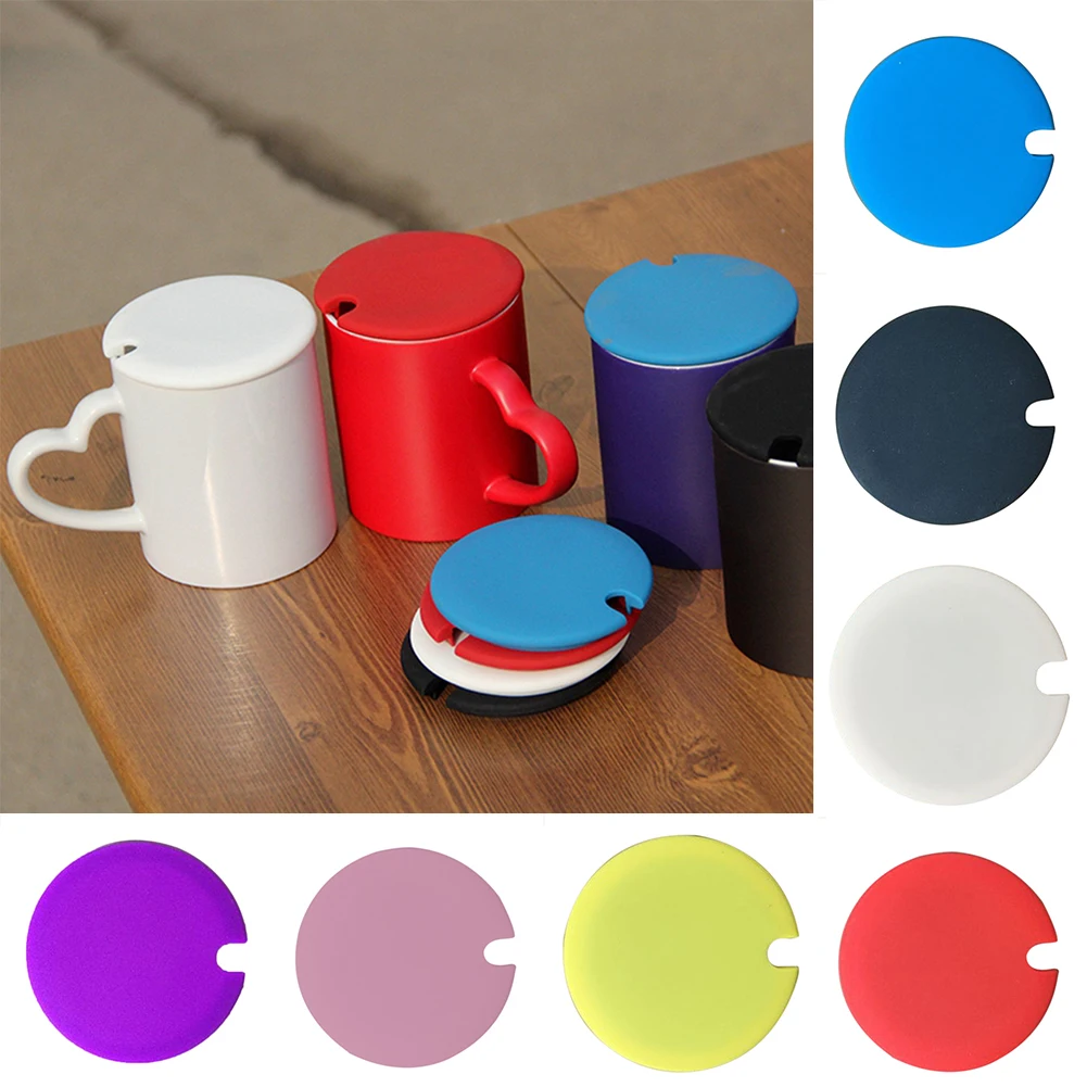Силиконовые крышки для чашек пищевого качества креативные конфеты цвета чашки пылезащитный чехол термостойкий безопасный силиконовый чехол с выемкой Microwaveable