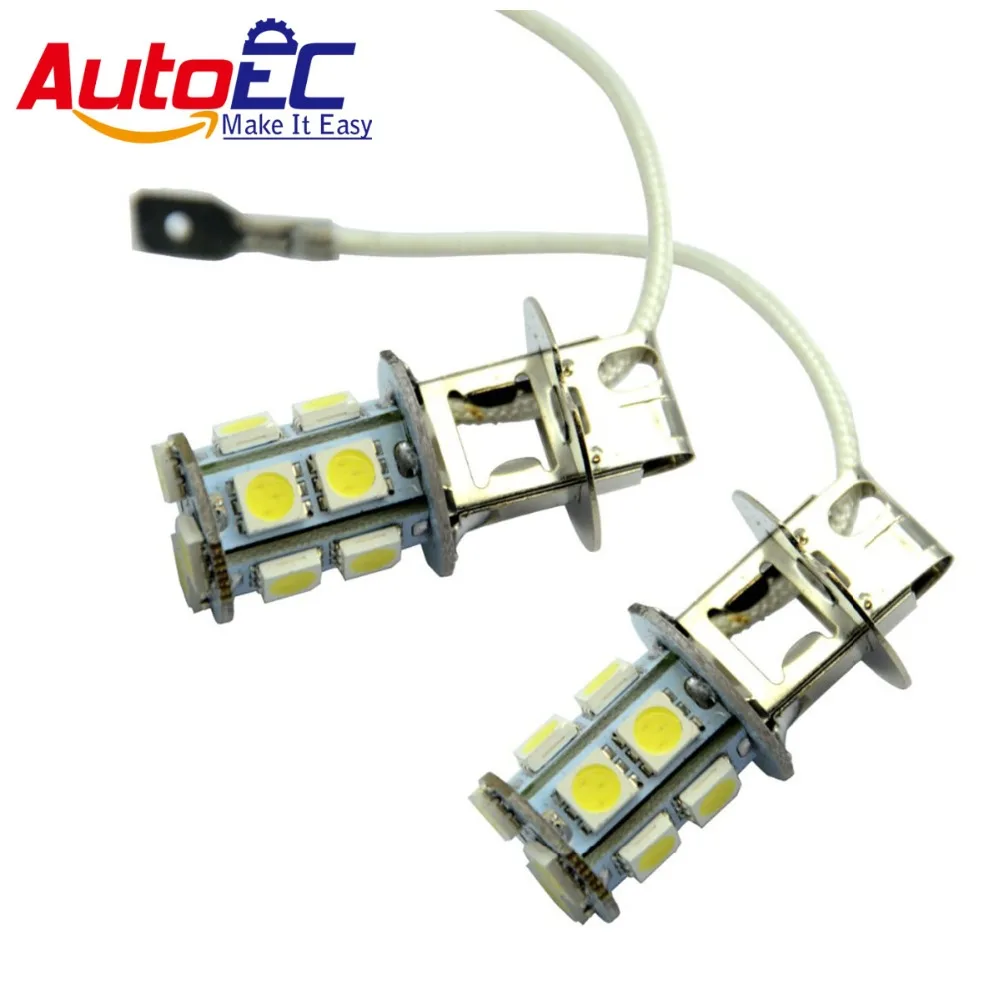 AutoEC 4X H3 светодиодный 13 smd 5050 светильник для автомобиля DRL дневные ходовые огни головной противотуманный светодиодный головной светильник 12 В Белый Синий# LJ04