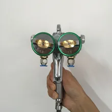 SAT1189 клеевой пистолет-распылитель высокого давления пистолет воздушный Краскораспылитель двойной сопло hvlp Серебряная зеркальная краска