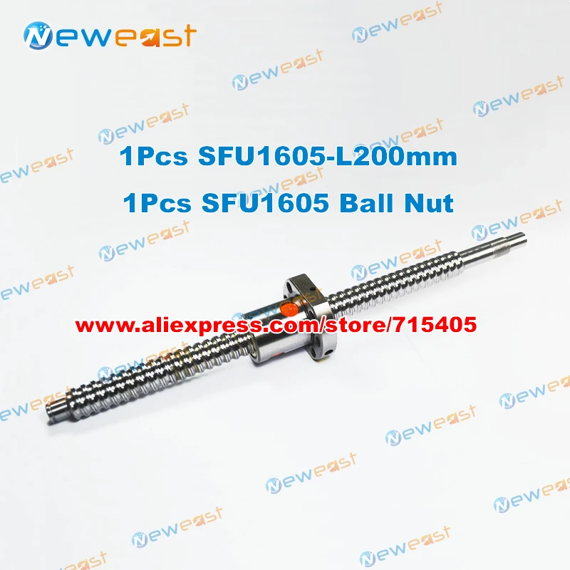 

Hot Sale # 16mm Ball screw SFU1605 200mm RM1605 200mm with ballnut + end machining for BK/BF12 standard processing